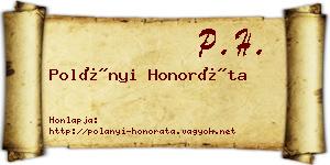 Polányi Honoráta névjegykártya